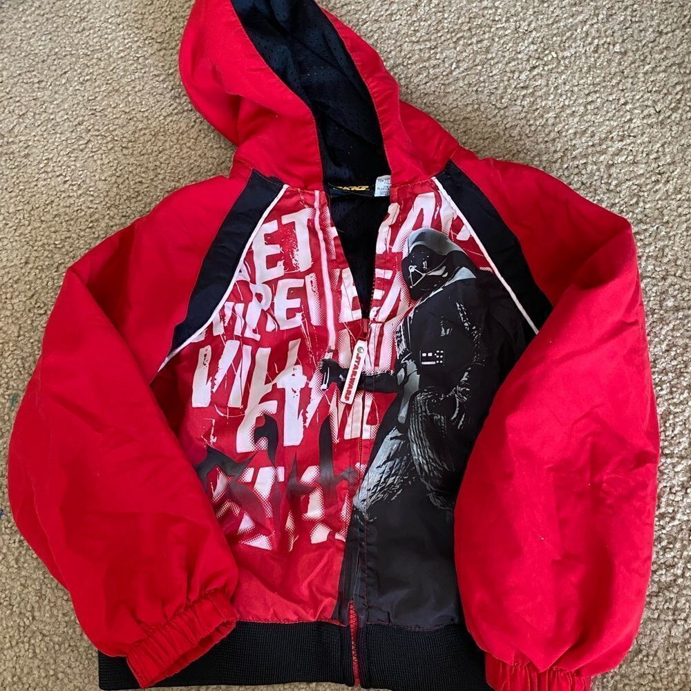 Boys Star Wars Darth Vader Windbreaker Style Jacket